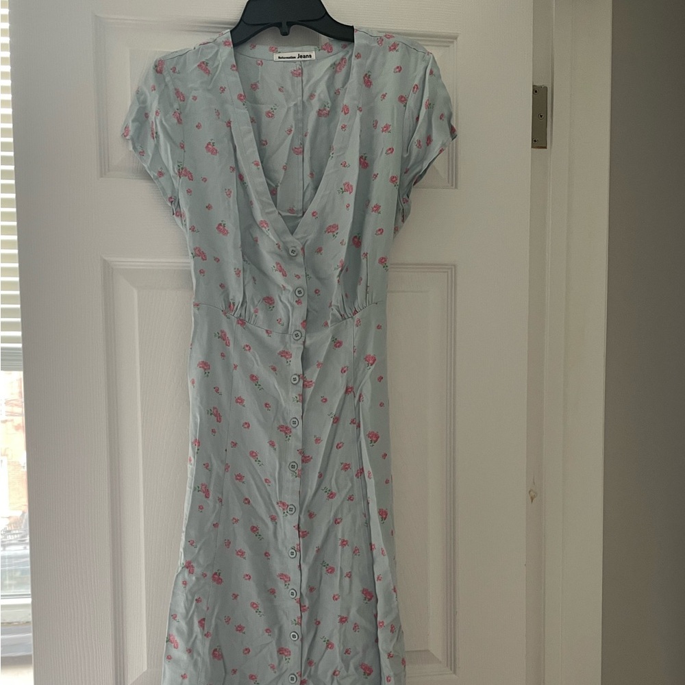 Reformation floral print midi dress